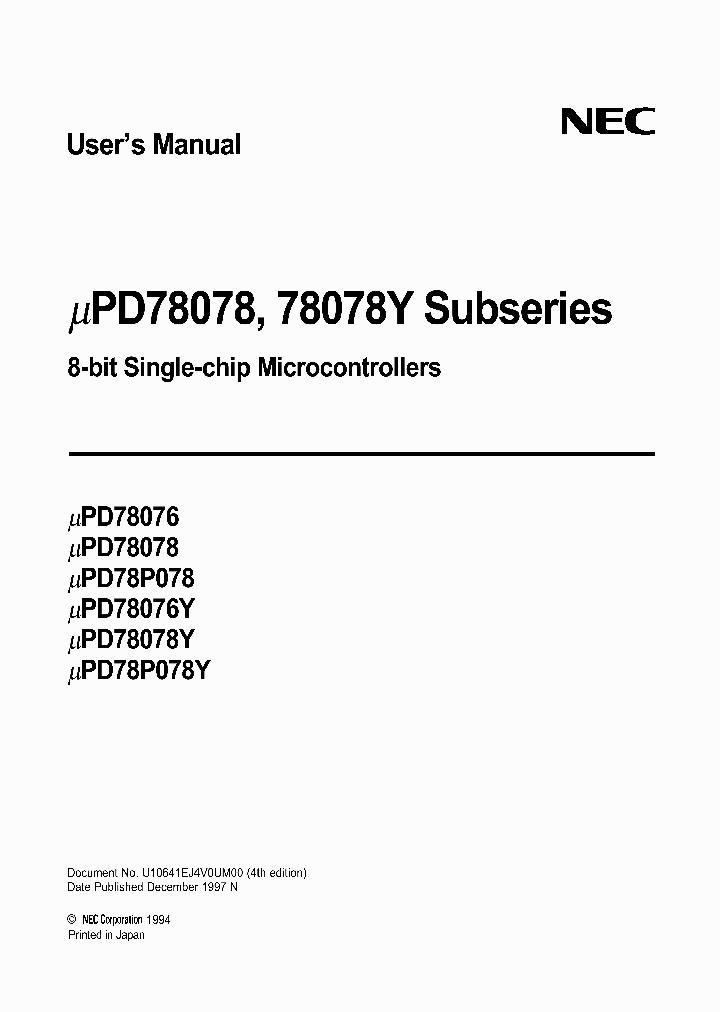 UPD78P078_3255670.PDF Datasheet