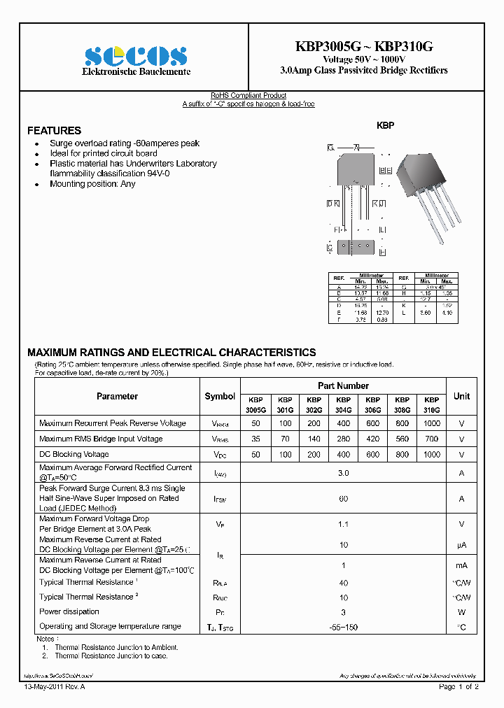 KBP310G_3256504.PDF Datasheet