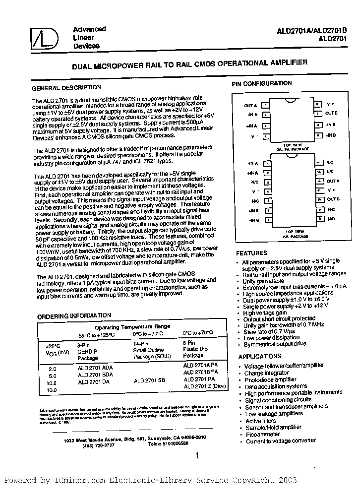 ALD2701SB_3257380.PDF Datasheet