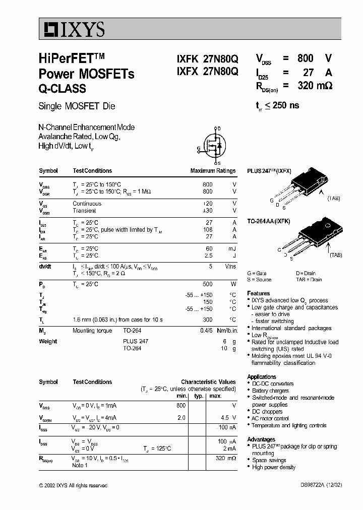 IXFX27N80Q_3258877.PDF Datasheet