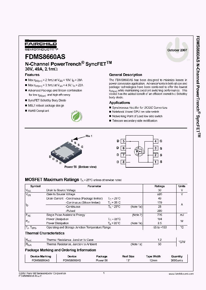 FDMS8660AS_3259190.PDF Datasheet