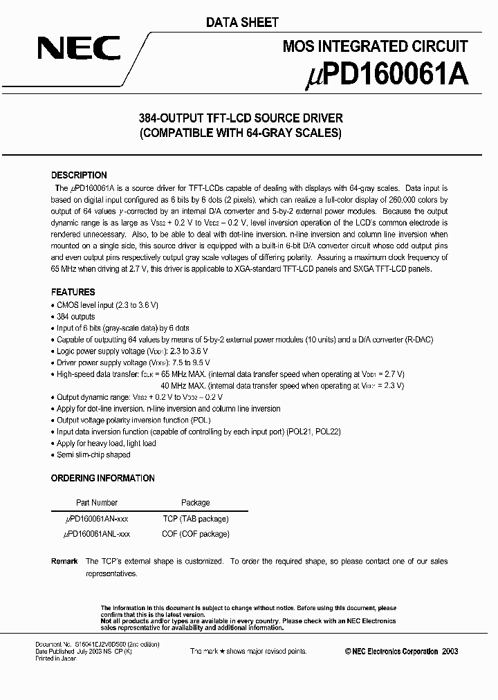 UPD160061AN-XXX_3260778.PDF Datasheet
