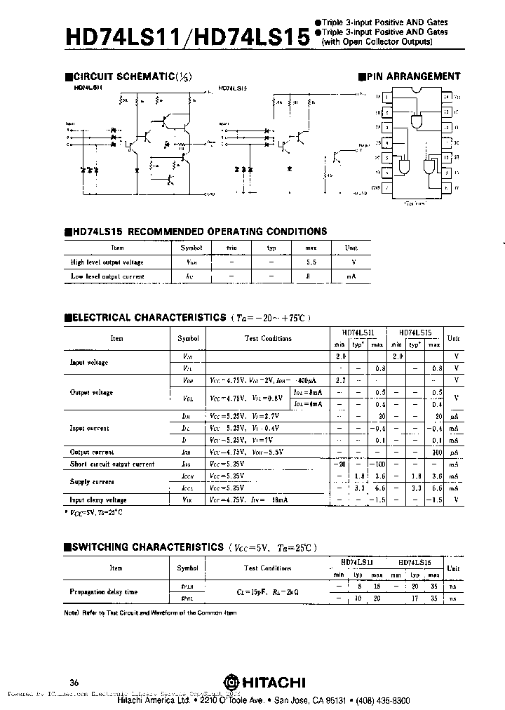 HD74LS15P_3260991.PDF Datasheet