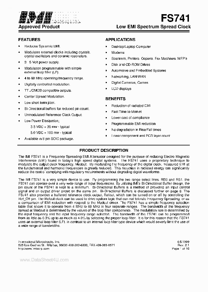 IMIFS741_3261058.PDF Datasheet
