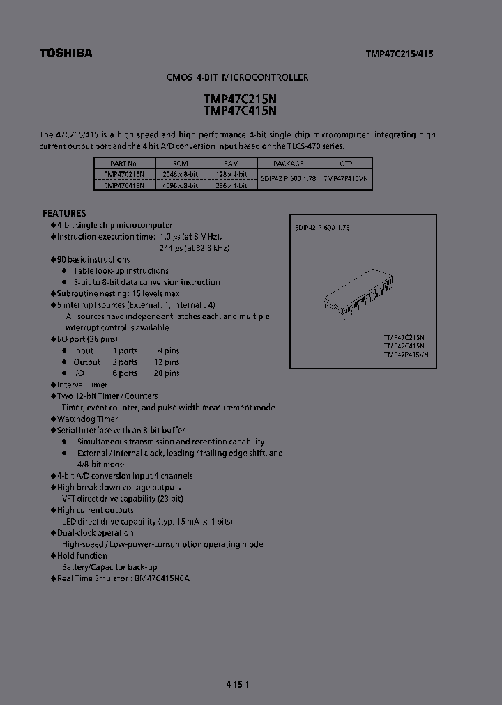 TMP47C415_3261347.PDF Datasheet