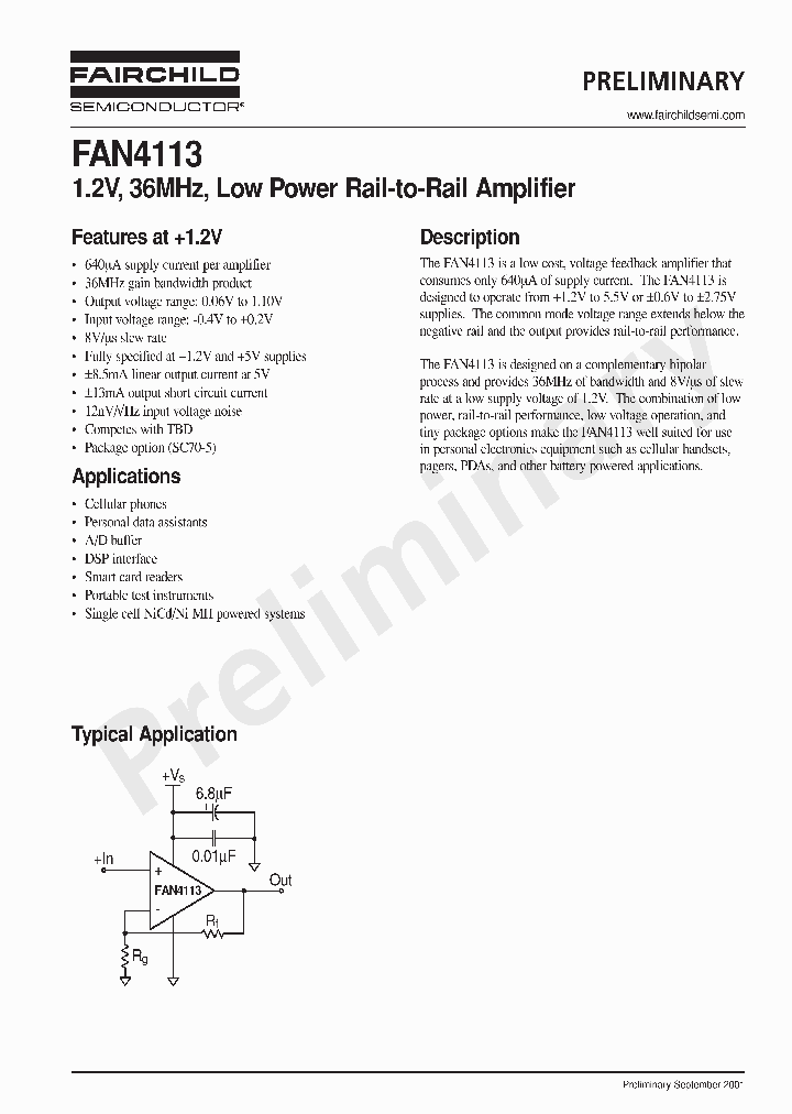 FAN4113IS5_3259771.PDF Datasheet