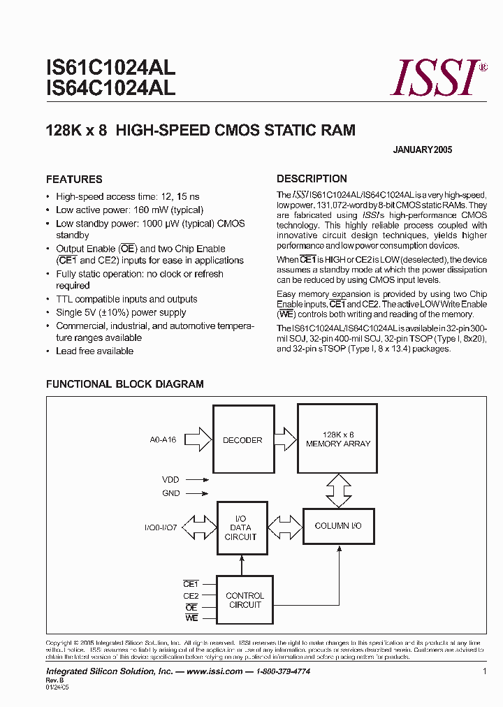 IS61C1024AL-12KI_3263017.PDF Datasheet