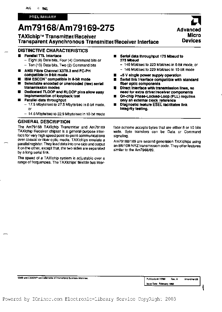 AM79168-275_3264266.PDF Datasheet