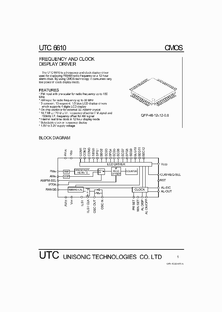 UTC6610_3265296.PDF Datasheet