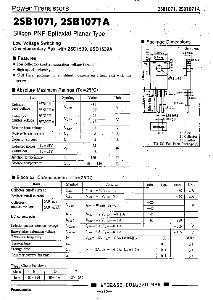 2SB1071AQ_3267139.PDF Datasheet