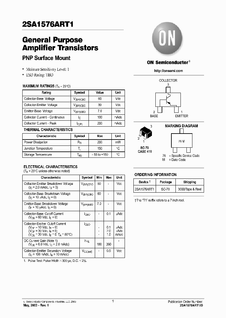 2SA1576ART1D_3267718.PDF Datasheet