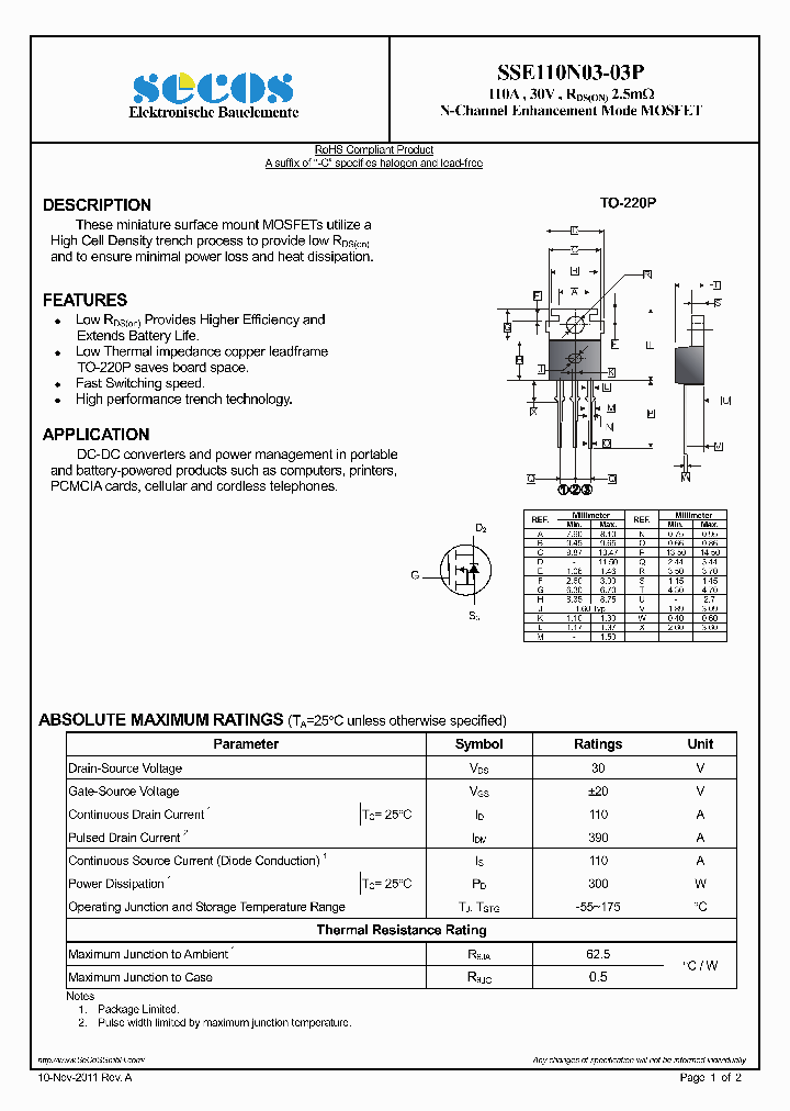 SSE110N03-03P_3269034.PDF Datasheet