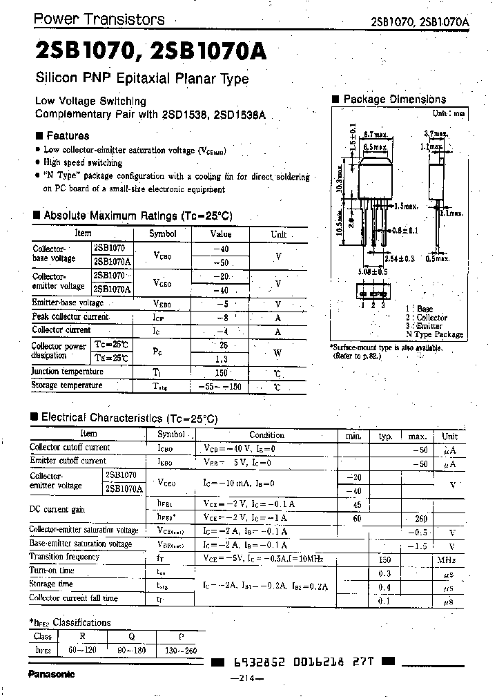 2SB1070AR_3267949.PDF Datasheet