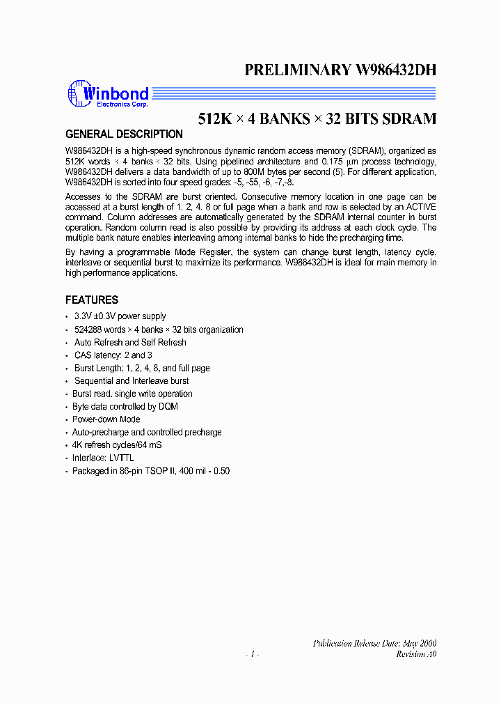 W986432DH_3272022.PDF Datasheet