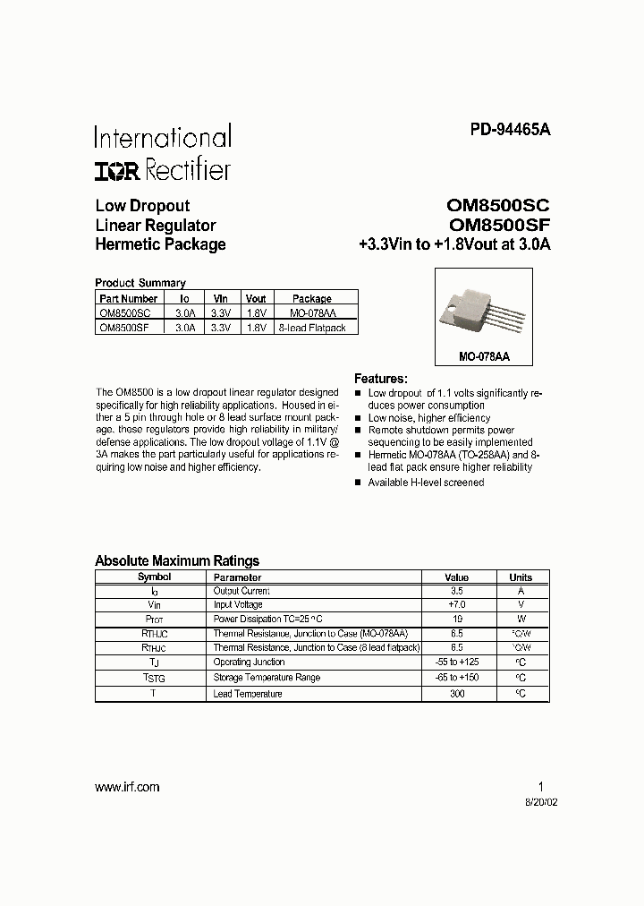 OM8500SF_3273541.PDF Datasheet