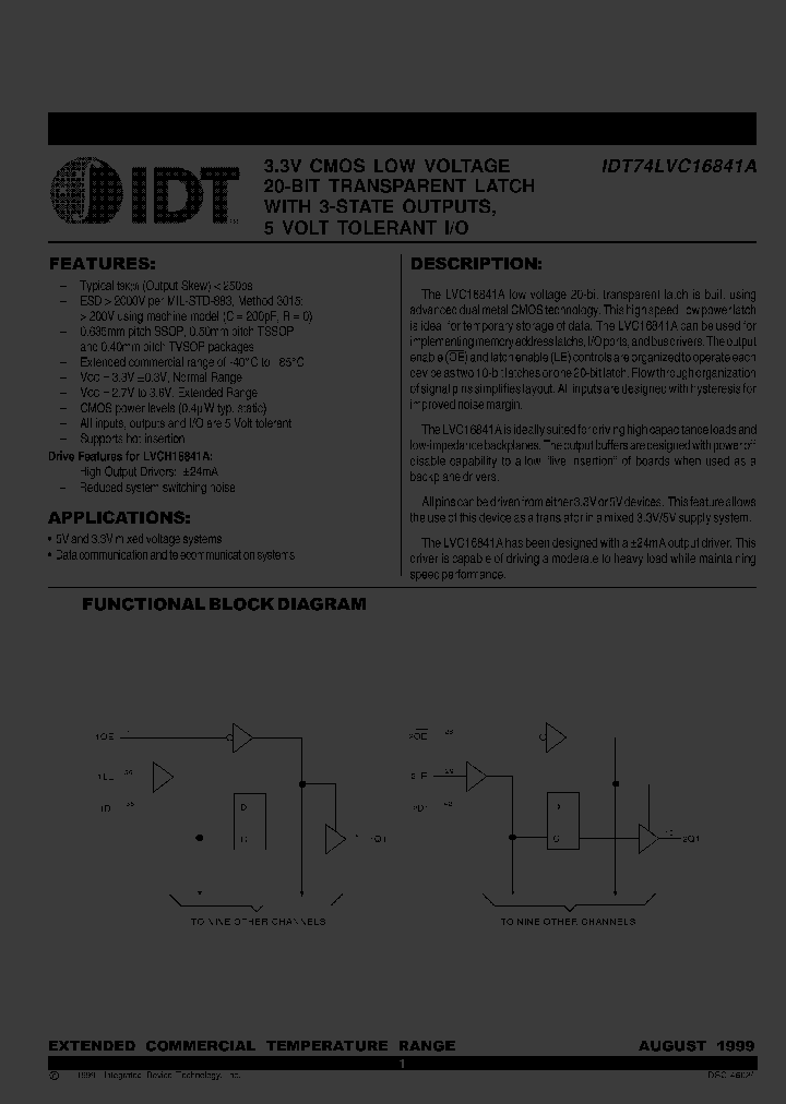 IDT74LVC16841APV_3275377.PDF Datasheet