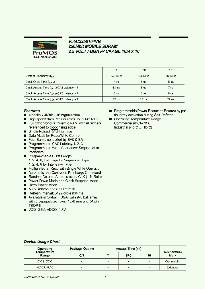 V53C1256162VAUS7IPC_3276833.PDF Datasheet