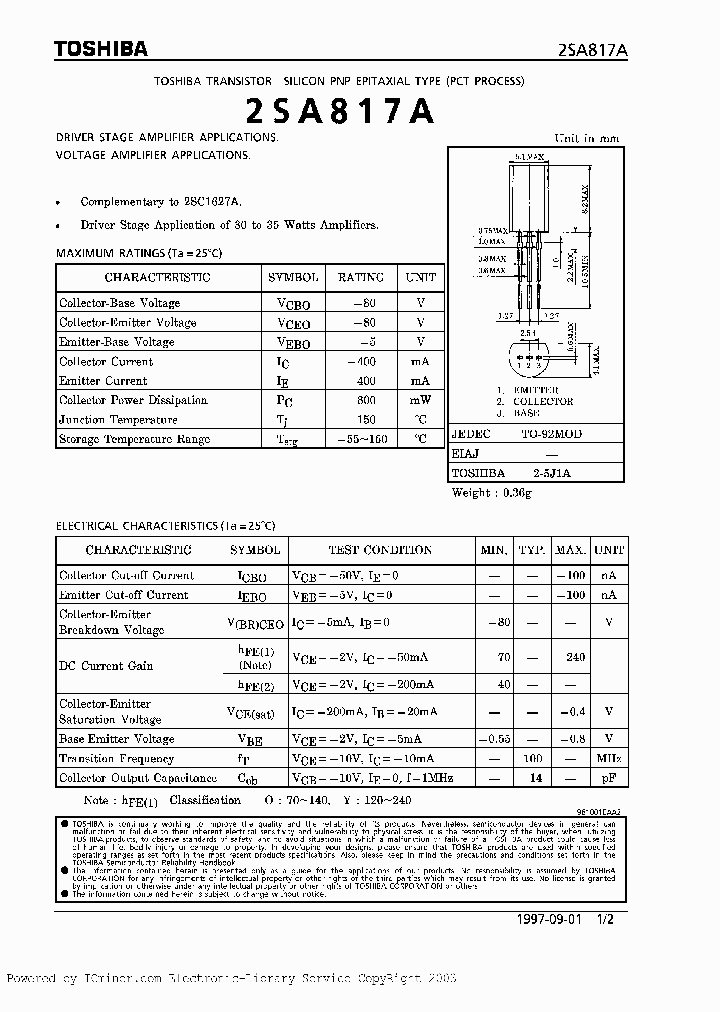2SA817AO_3274596.PDF Datasheet