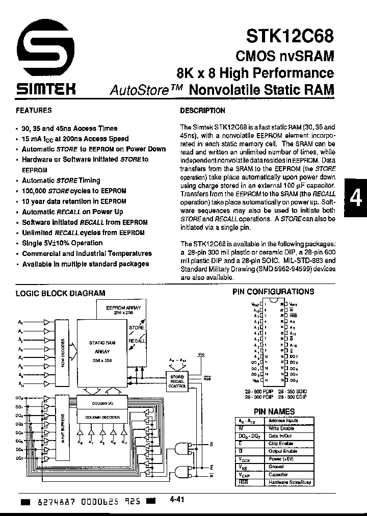 STK12C68-C30I_3277356.PDF Datasheet