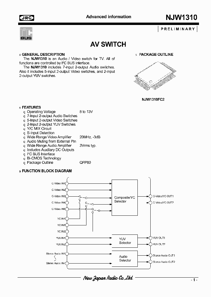 NJW1310_3277465.PDF Datasheet