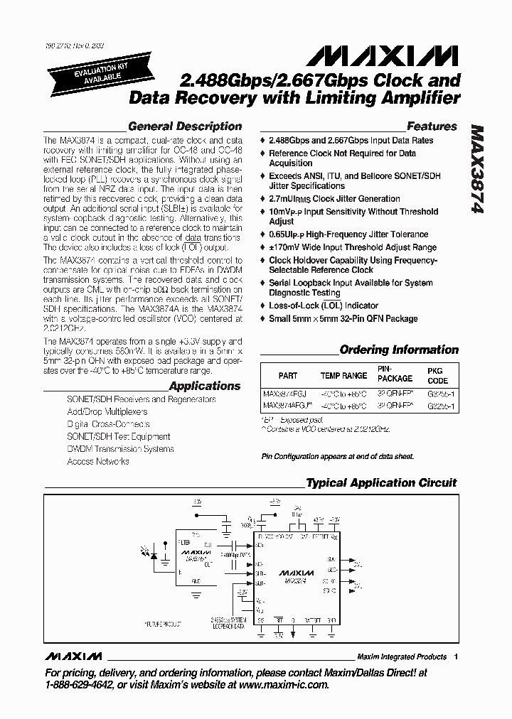 MAX3874_3279751.PDF Datasheet