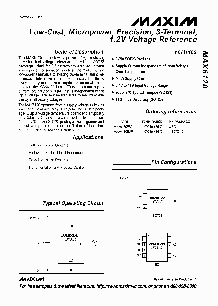 MAX6120EUR-T_3279050.PDF Datasheet