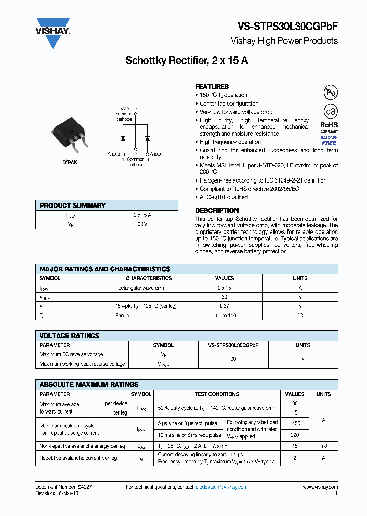 STPS30L30CGPBF10_3280293.PDF Datasheet