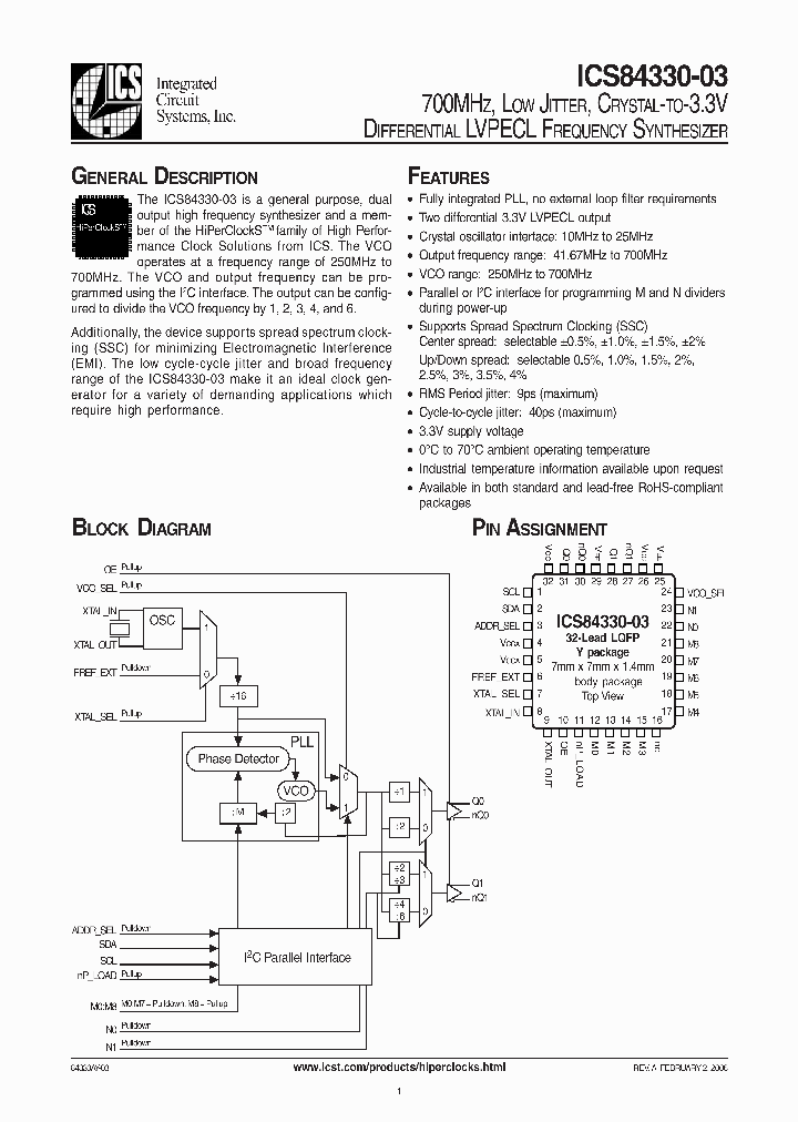 ICS84330AY-03T_3280306.PDF Datasheet