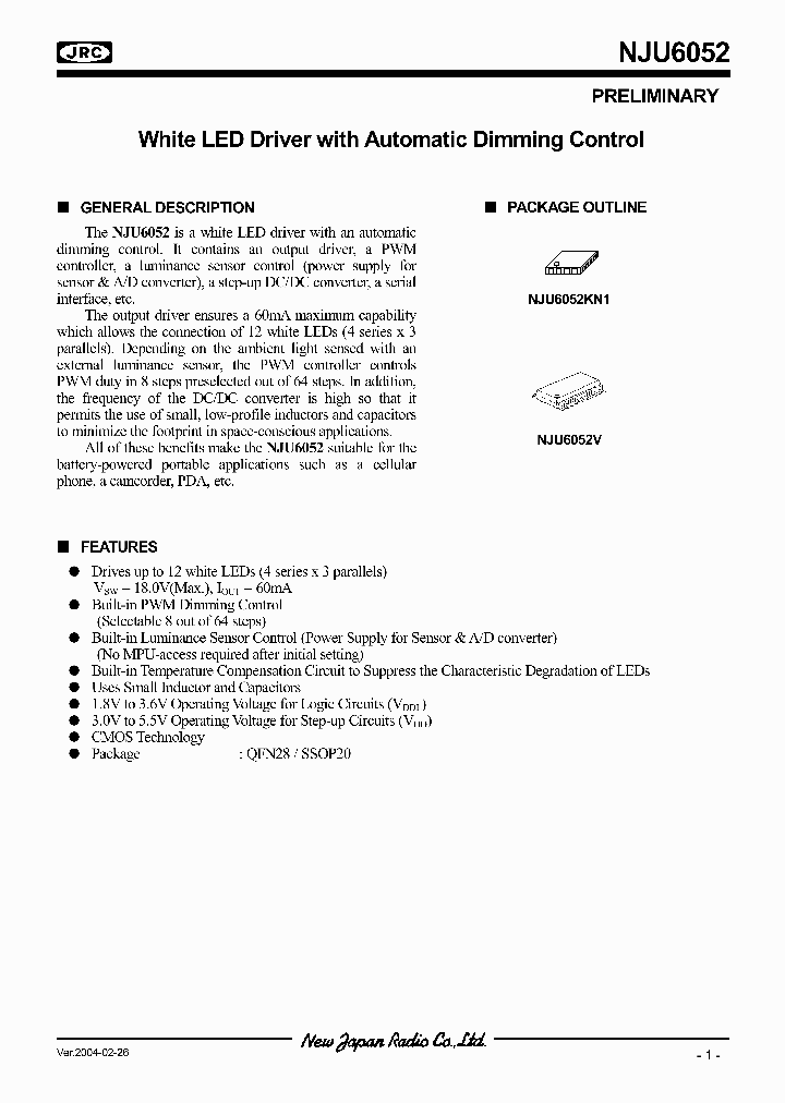 NJU6052_3281065.PDF Datasheet