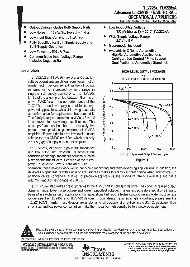 TLV2262MJGB_3281660.PDF Datasheet