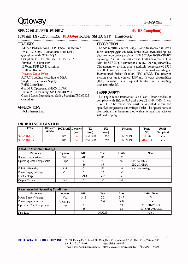 SPB-2910BLG_3283982.PDF Datasheet