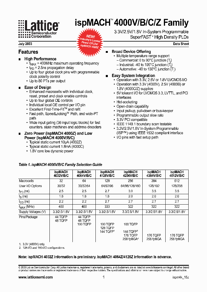 LC4256B-5F256AC_3286679.PDF Datasheet