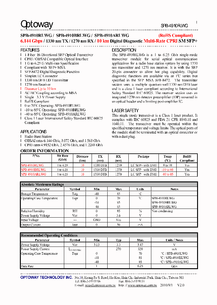 SPB-4910BRLWG_3287085.PDF Datasheet
