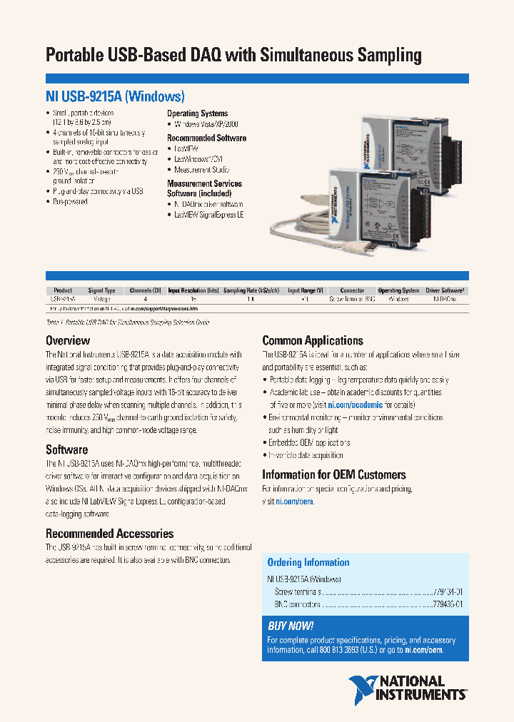 NIUSB-9215A_3287881.PDF Datasheet