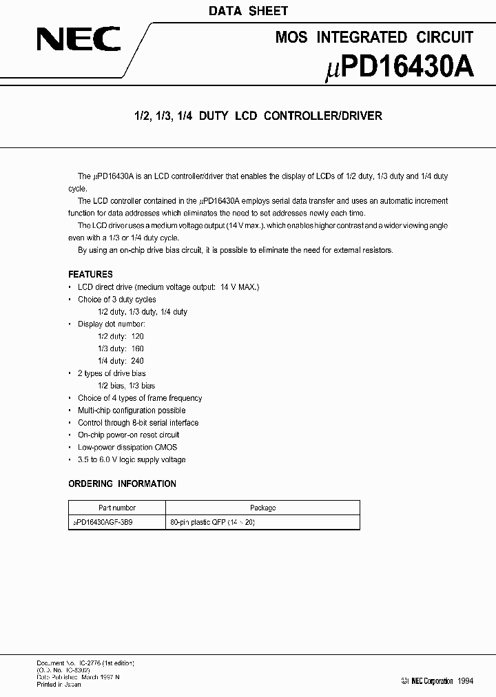 UPD16430AGF-3B9_3287934.PDF Datasheet