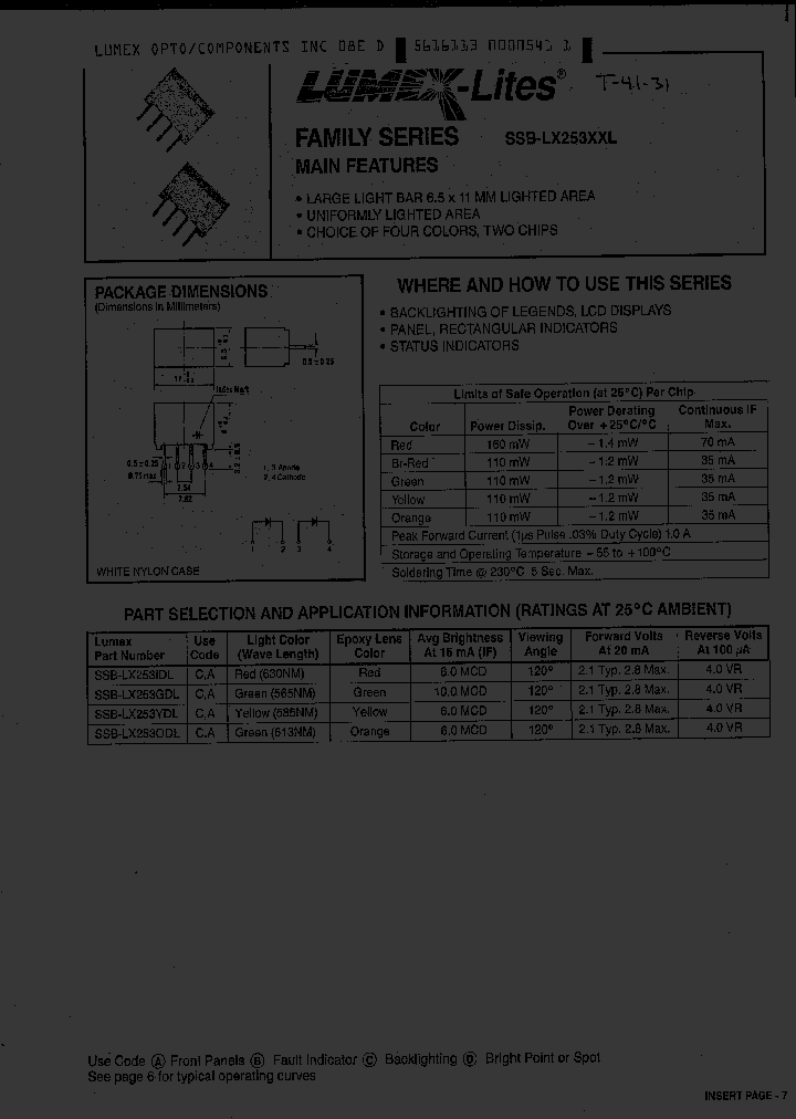 SSB-LX253ODL_3288877.PDF Datasheet