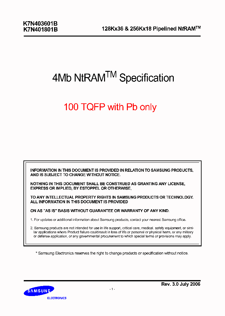 K7N401801B-QC13_3291136.PDF Datasheet
