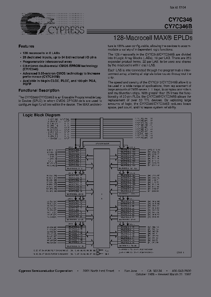 CY7C346B-25HMB_3292111.PDF Datasheet