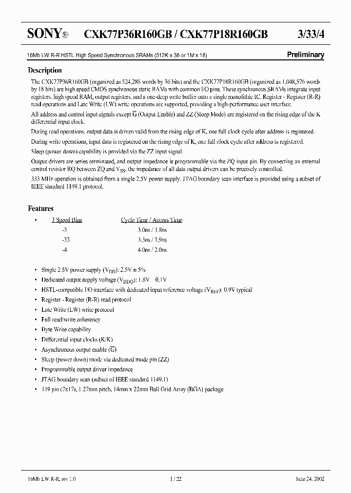 CXK77P36R160GB_3292416.PDF Datasheet