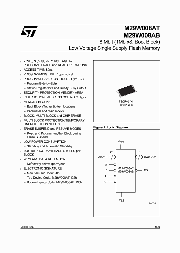M29W008AT90N1T_3293117.PDF Datasheet
