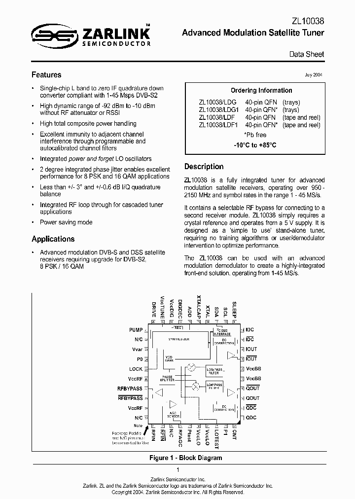 ZL10038_3295537.PDF Datasheet