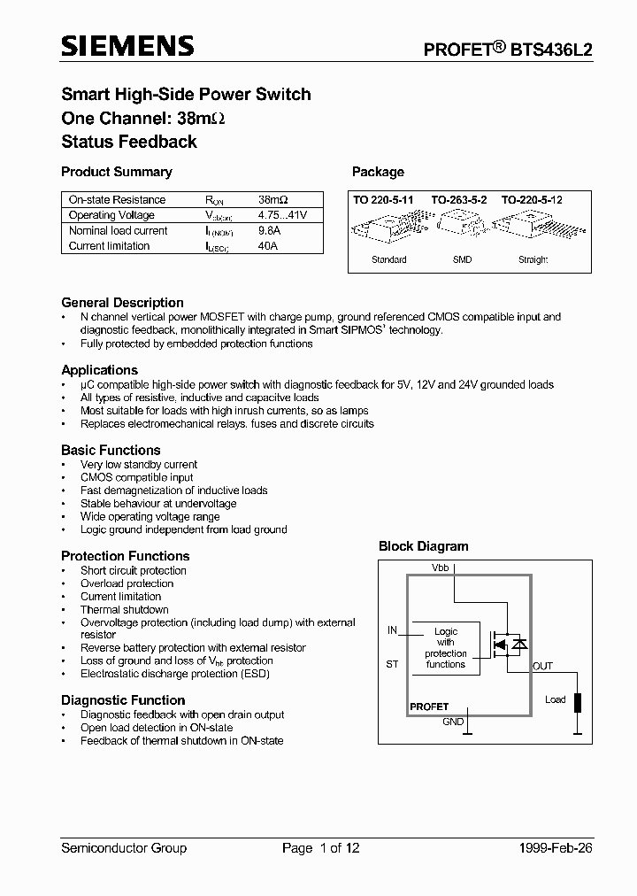 BTS436-L2S_3297312.PDF Datasheet