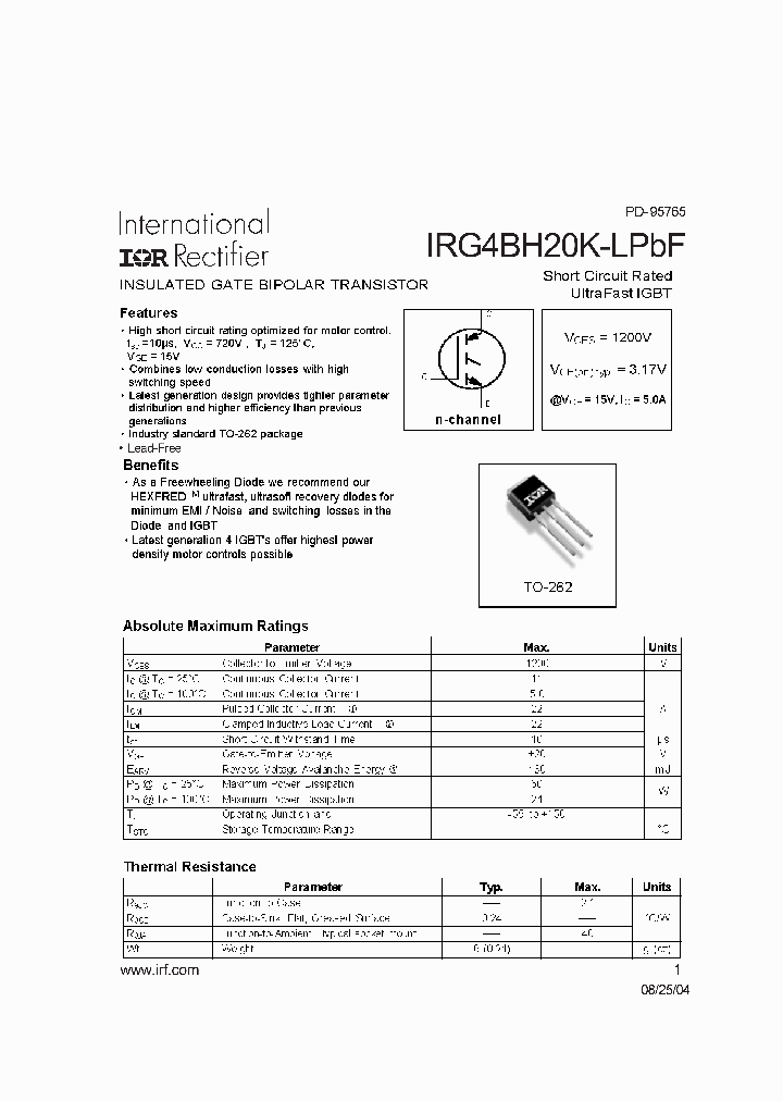 IRG4BH20K-LPBF_3297387.PDF Datasheet
