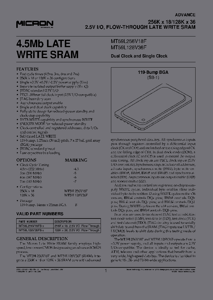 MT59L256V18FB-45_3297776.PDF Datasheet