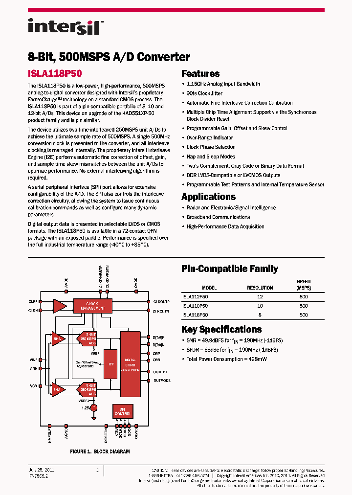 ISLA118P50IRZ_3298202.PDF Datasheet