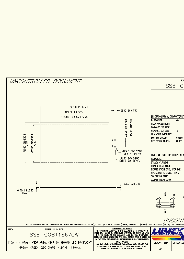 SSB-COB11667GW_3291880.PDF Datasheet
