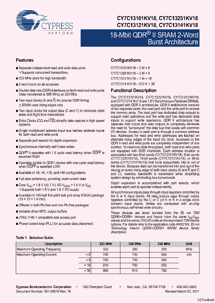 CY7C13121KV18_3301403.PDF Datasheet