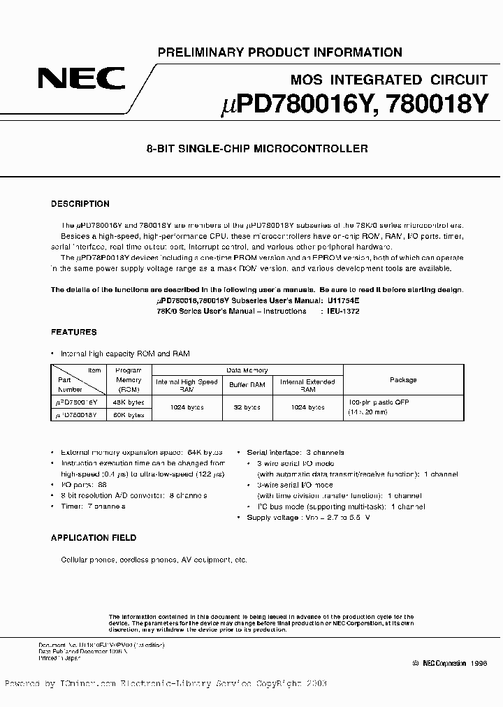 UPD780016YGF-XXX3BA_3299776.PDF Datasheet