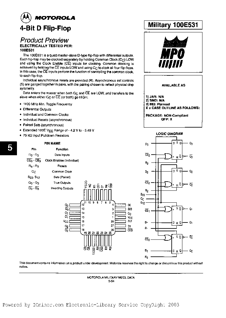 100E531BYAJC_3300201.PDF Datasheet