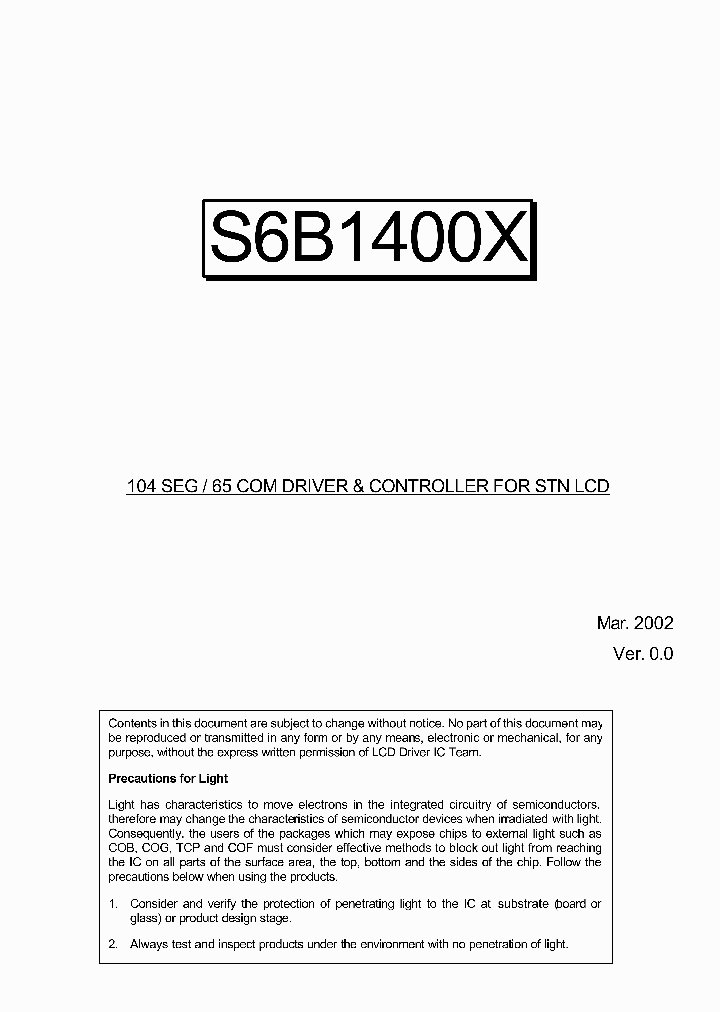 S6B1400X_3301460.PDF Datasheet